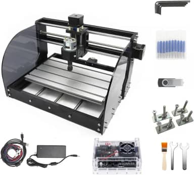 CNC 3018 Pro Max 3 eixos Desktop DIY Mini Madeira Router Kit Gravador Madeira PCB Fresagem de PVC Máquina de escultura GRBL Controle com pinça ER11 (3018 Pro Max)