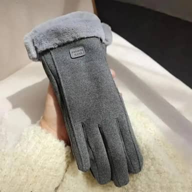Luvas femininas espessas de inverno quentes - tela sensível ao toque para clima frio