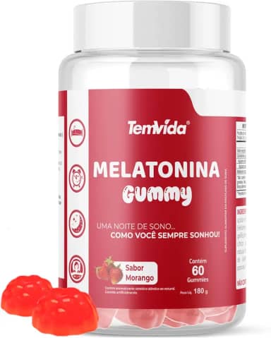 Melatonina Gummy Rapida absorção 0,21mg 60 Gomas Tem Vida