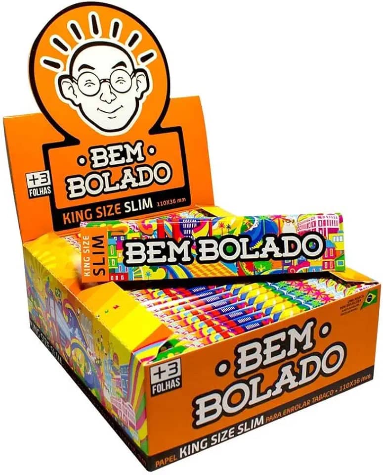Caixa de Seda Bem Bolado King Size Slim Branca Seda Grande (c/50) Atacado