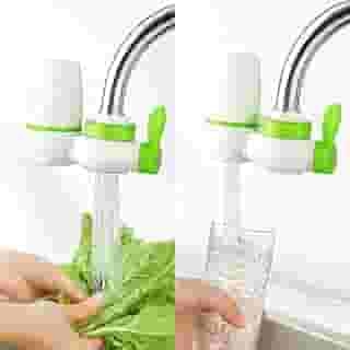 Purificador de Água para Torneira com Filtro Cerâmico 5 Etapas Remoção Cloro Metais Pesados Alta Vazão 2L/min Cartucho Refil Durável Bidirecional Cozinha Residencial