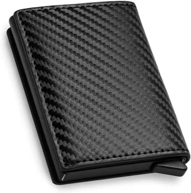 Carteira Futuro RFID Slim Porta Cartões Antifurto Masculina e Feminina, Minimalista, Compacta, Resistente e Ideal para Viagem e Uso Diário