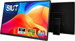 SIUT Monitor extensor de tela de laptop – dois monitores estendidos IPS FHD 1200p de 16 polegadas para laptops de 13 a 17 polegadas tipo C/HDMI/USB-A compatível com Windows Mac Travel Work