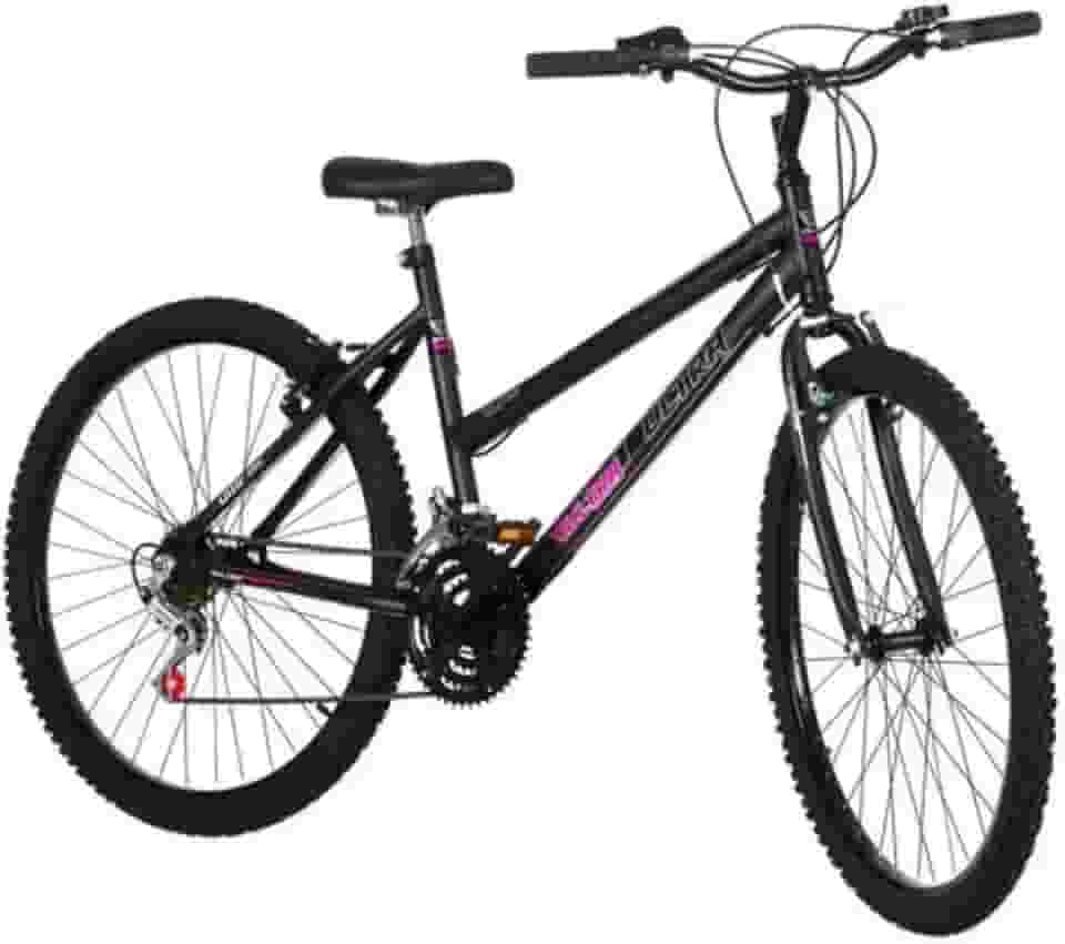 Bicicleta de Passeio Ultra Bikes Esporte Aro 26 Reforçada Freio V-Brake – 18 Marchas Preto