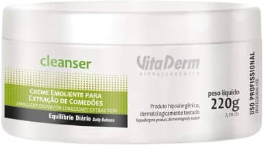 Vitaderm Creme Emoliente Para Extração De Comedões Cleanser 220G
