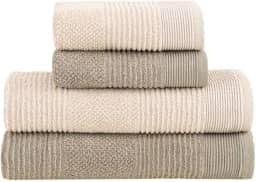 Jogo de Toalhas Buddemeyer Maya Extra Soft Banho Bege/Kaki 4 peças
