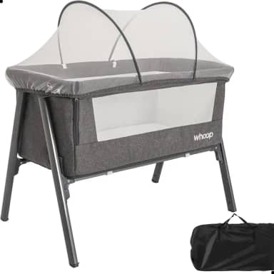 Berço Portátil Infantil Encaixa Na Cama Lado A Lado Moises - Benibee Sleep (MELAGE GRAFITE)
