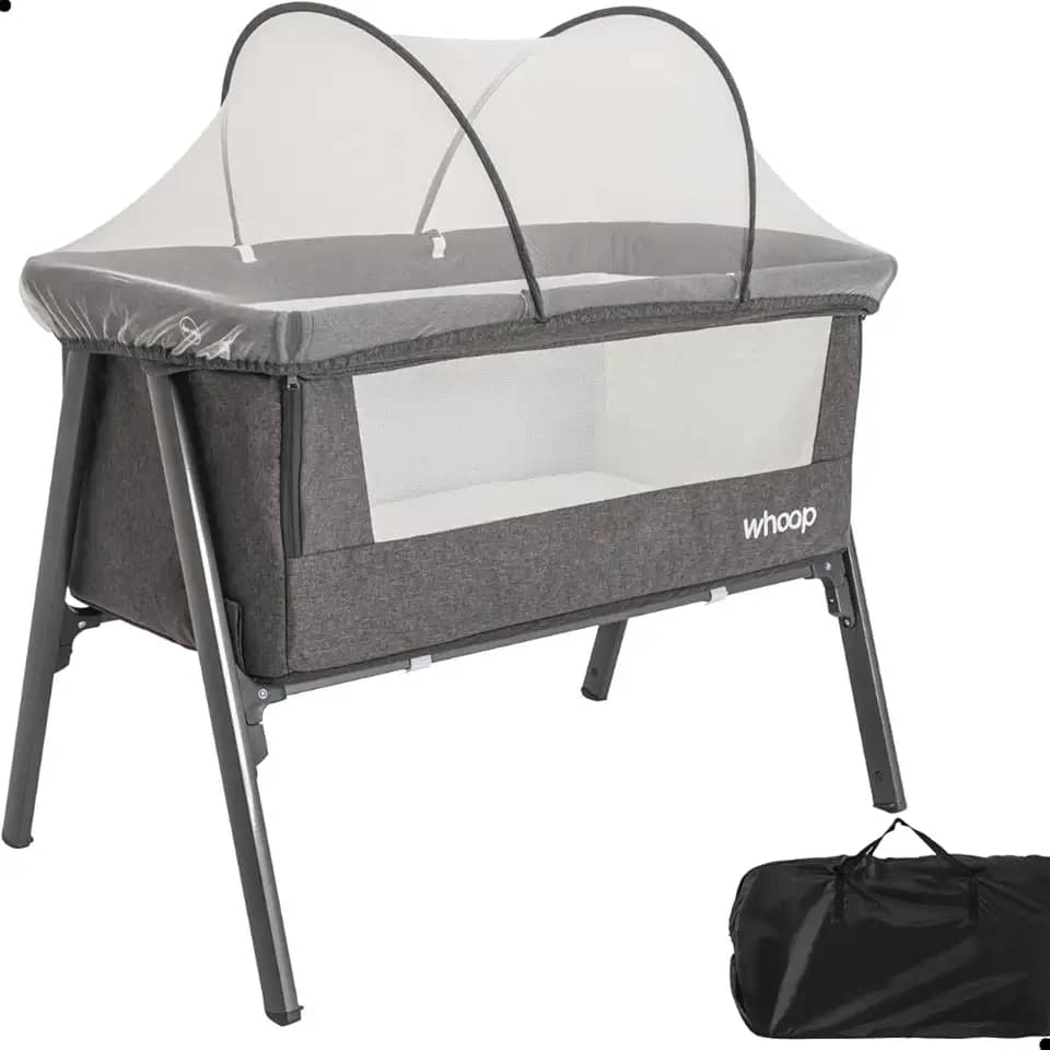 Berço Portátil Infantil Encaixa Na Cama Lado A Lado Moises - Benibee Sleep (MELAGE GRAFITE)