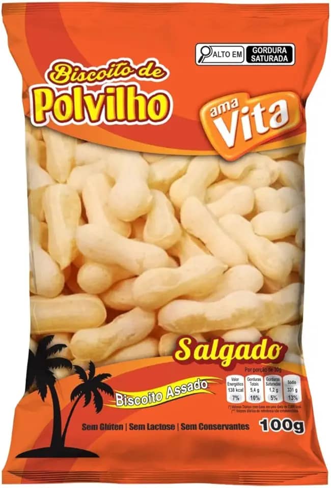 BISCOITO POLVILHO AMAVITA 100G