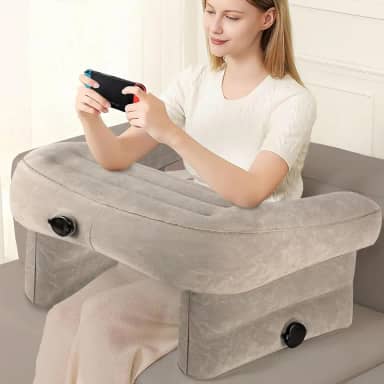 Almofada de Leitura, Almofadas de Leitura Extragrandes para Sentar na Cama, Almofada Inflável Portátil para Jogos, 66.5 * 60 * 17 cm