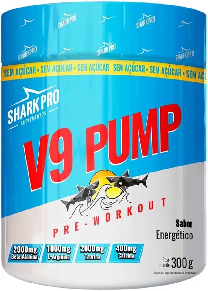 Pré-Treino V9 Pump Pote 300g Shark Pro Energético