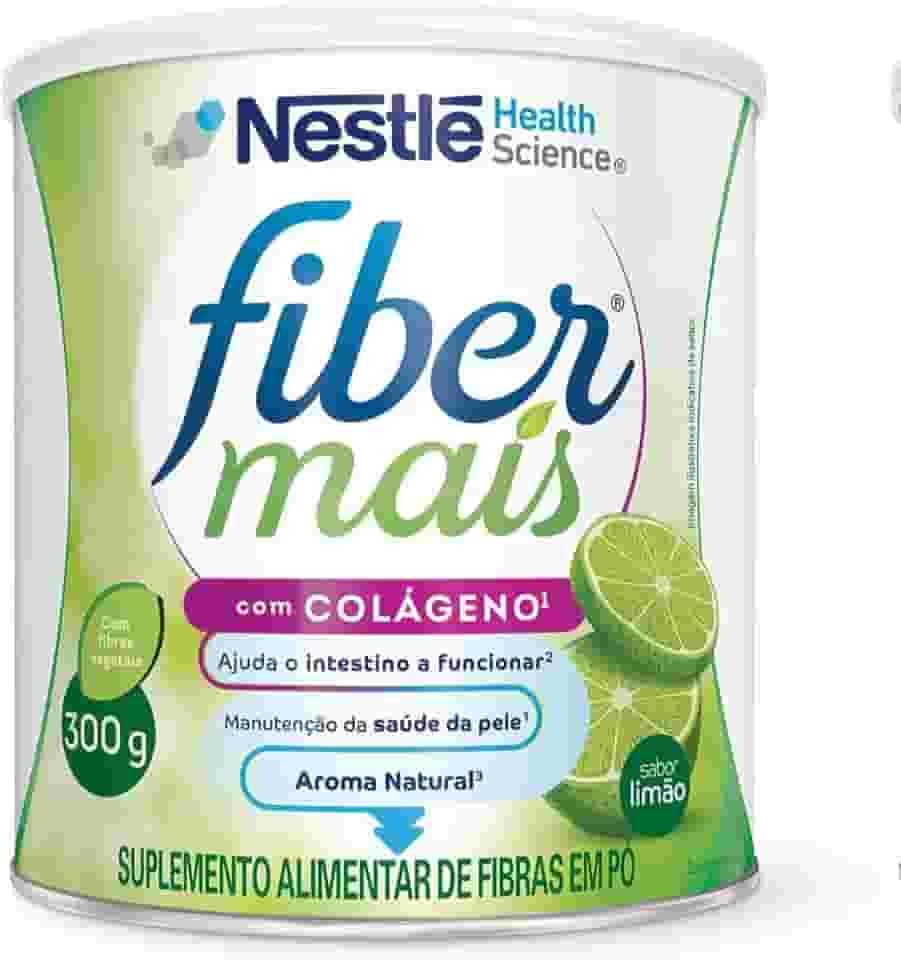 Nutren Regulador Intestinal Fiber Mais Limão Com Colágeno 300G