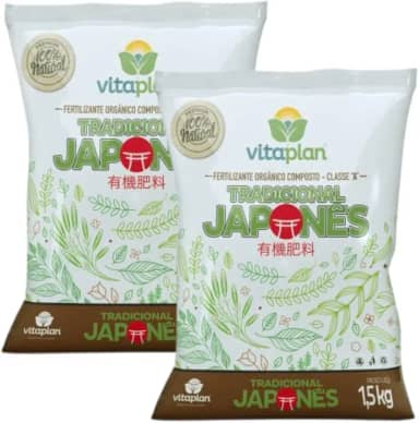 Kit 3kg de Fertilizante Adubo Bokashi Japonês Vitaplan em Saco Tradicional Orgânico para Horta e Jardim - Nutriplan