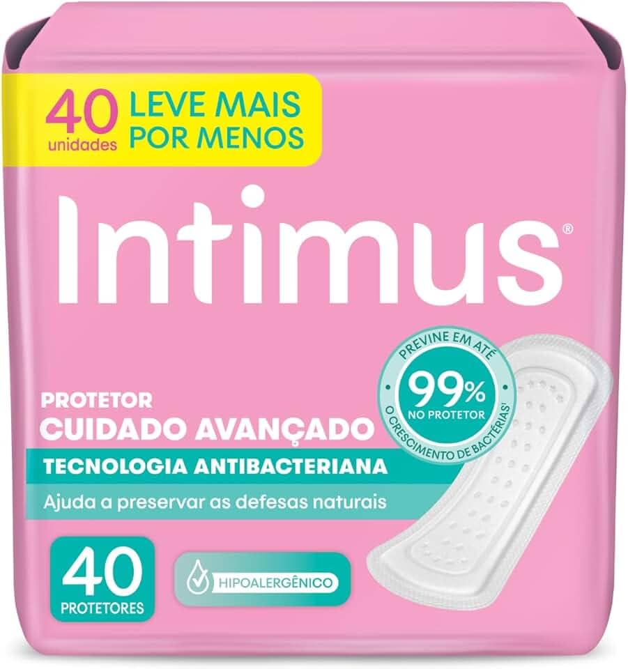 Protetor Diário Intimus Antibacteriana - 40 unidades
