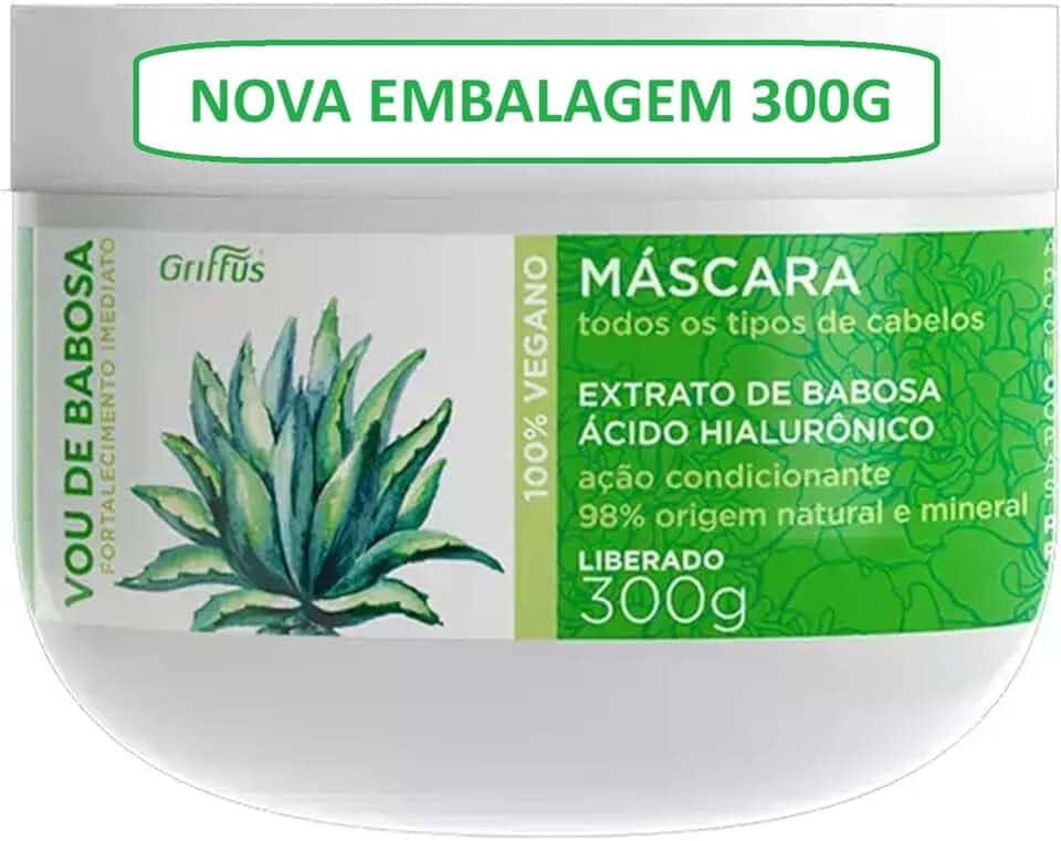 Máscara Hidratação Brilho Griffus Vou De Babosa 300g Vegano