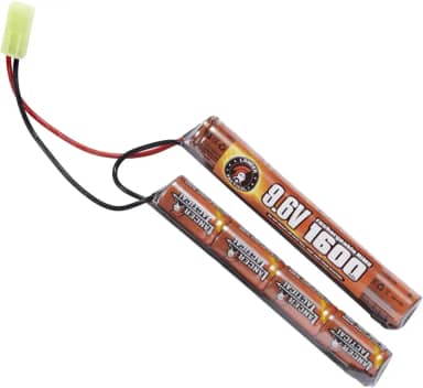Lancer Tactical Bateria Nimh Airsoft compatível com Lancer AEG Airsoft (9,6 V, 1600 mAh Nunchuck)
