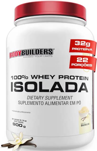 Whey Protein 100% Isolada Baunilha 900g - Bodybuilders