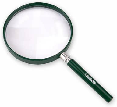 Lupa de mão Carson Big Eye com lente Extra grande de 13cm e Zoom 2x