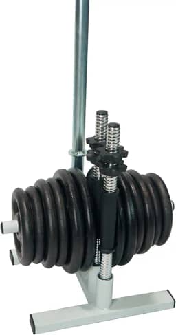 Kit Anilhas 40kg + 3 Barras Pró + Suporte P/Anilha E Barra