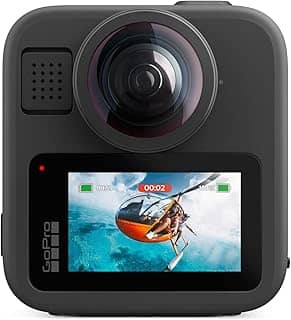 GoPro MAX2 – Câmera de ação 360 à prova d'água + tradicional com tela sensível ao toque, vídeo 8K esférica, fotos de 29 MP 360, lentes fáceis de substituir, estabilização HyperSmooth, 6 microfones
