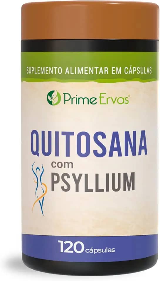 Quitosana Com Psyllium 500mg 120 Cápsulas