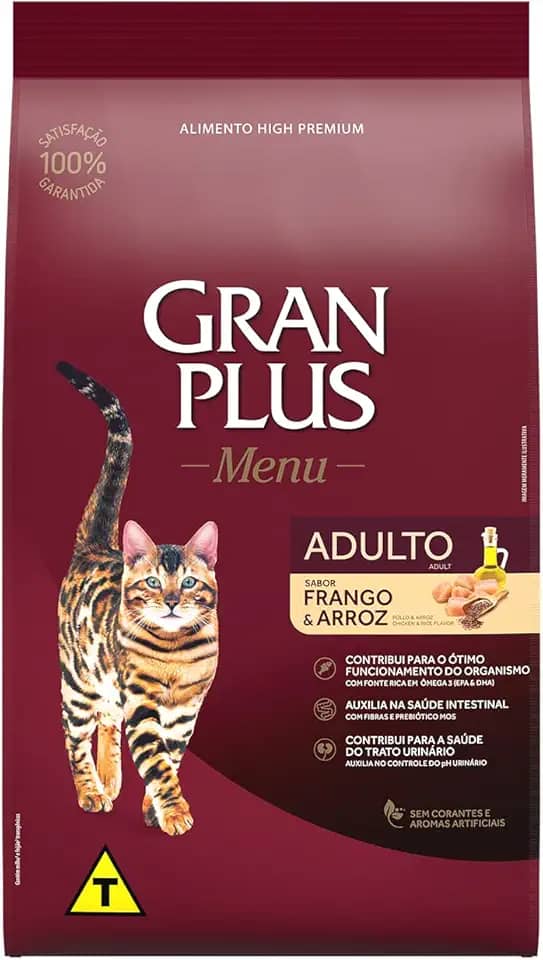 Granplus Ração Para Gato Adulto Gran Plus Frango E Arroz 3Kg