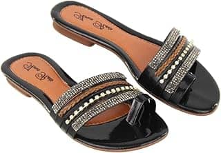 Rasteirinha Feminina Strass Tamanho Especial Sandália Confortável