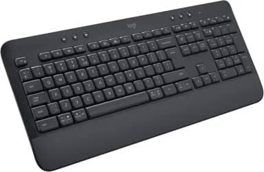 Teclado Sem Fio Logitech Signature K650 Com Apoio para as Mãos, Resistente a Derramamentos, Teclado Numérico, Conexão Bluetooth ou Receptor USB Logi Bolt - Grafite