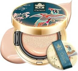 Catkin Phoenix Cushion Foundation Buildable Covering, sérum antienvelhecimento, acabamento acetinado transparente, refil incluído, bege claro 13 g x 2, C01 NATURAL