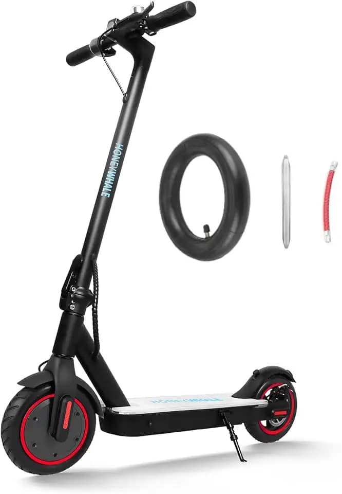 HONEYWHALE S2 Patinete Elétrico Dobrável para Adultos, 500W Scooter Eletrica, Velocidade Máxima de 30KM/H, Autonomia de 20KM, Bateria (36V, 6.6AH), Pedais Iluminados em 7 Cores