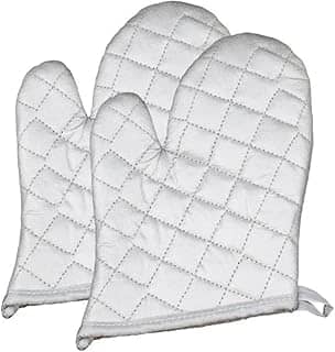 Luva Térmica Acolchoada Proteção contra Calor na Cor Prata