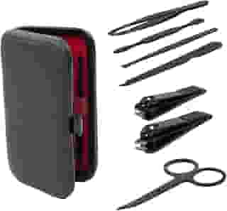 Kit Estojo Cortador De Unha Premium 7 Peças - Edição Black