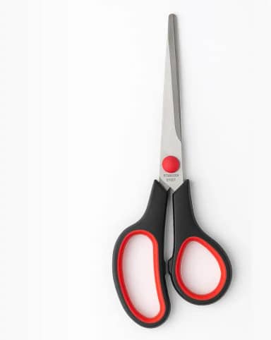 Tesoura Vermelha Multiuso Ergonômica Inox para Cozinha, Costura, Papel, Escritório e Artesanato – Corte Preciso e Resistente para Uso Doméstico e Comercial