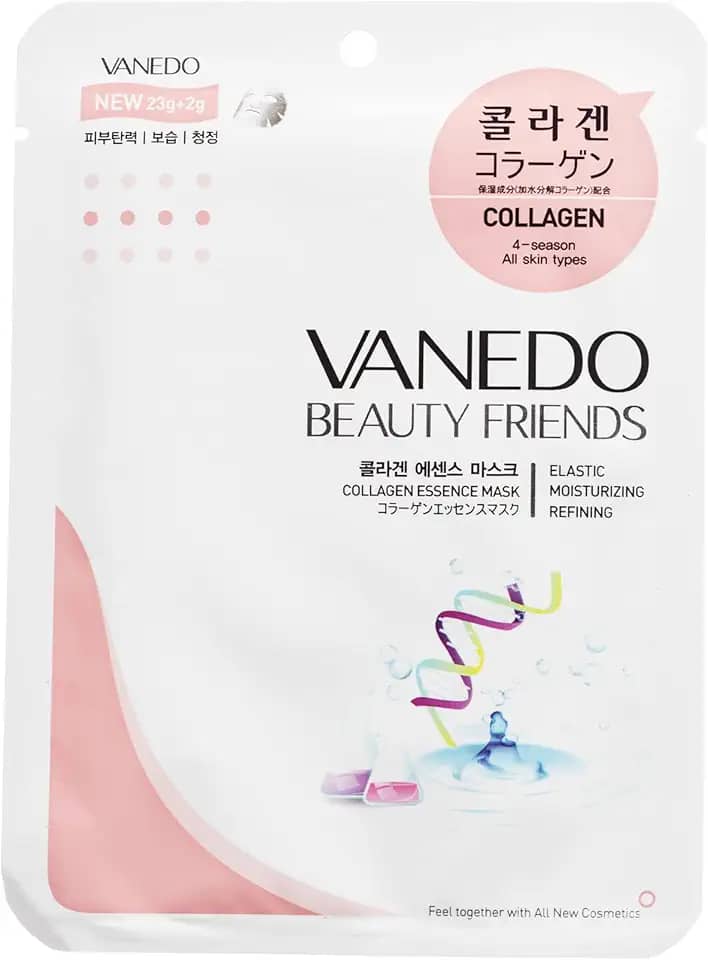 Máscara Hidratante Facial Coreana Beauty Friends - Colágeno