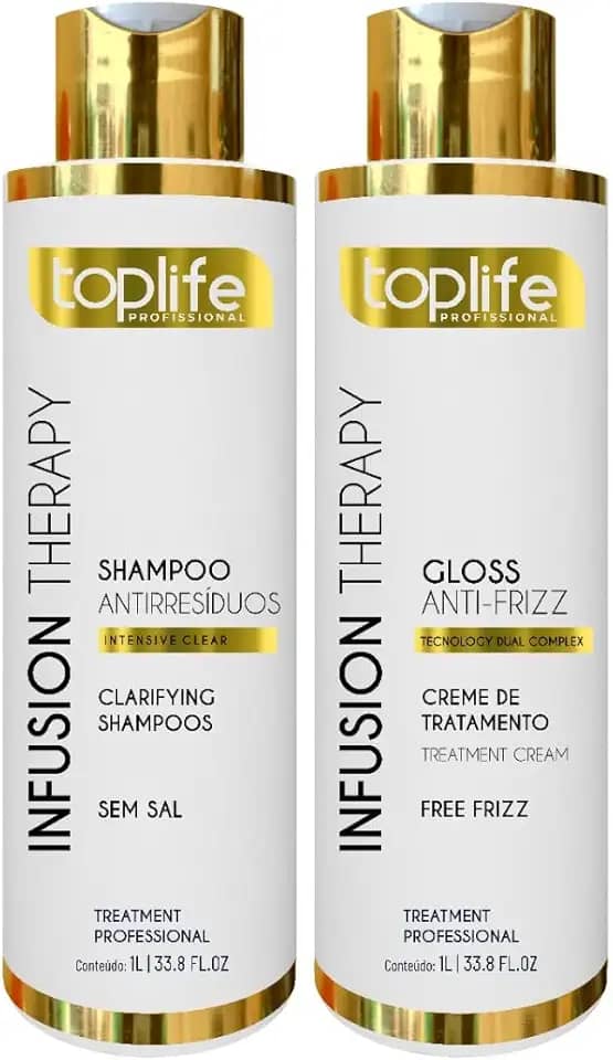 Kit Escova Progressiva Infusion Therapy Toplife Profissional 2x1L