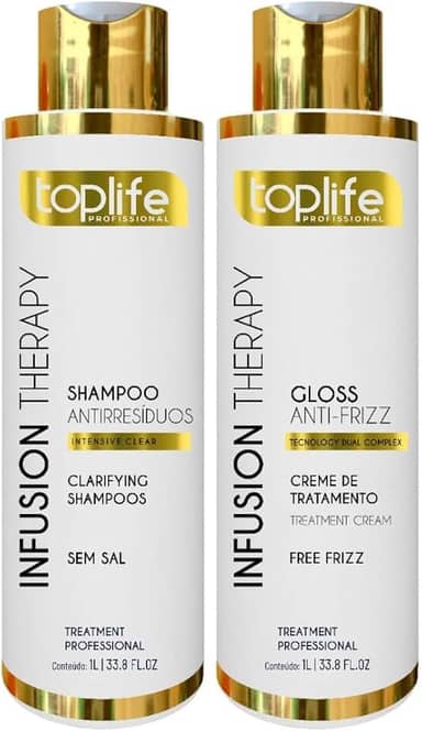 Kit Escova Progressiva Infusion Therapy Toplife Profissional 2x1L