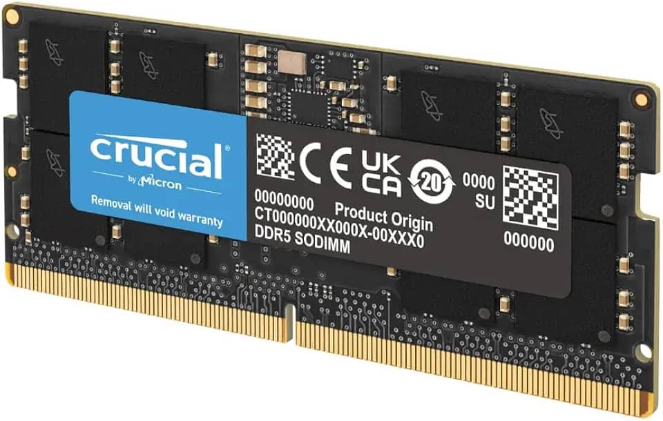 Crucial Memória RAM DDR5, 16GB, 4800MHz, CL40, para Notebook
