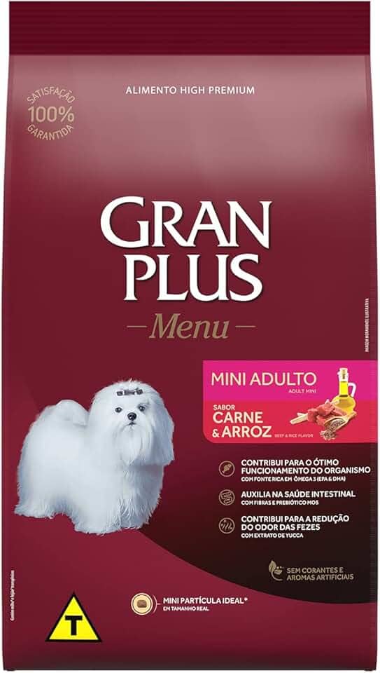 Granplus Ração Para Cães Adultos Gran Plus Mini Carne E Arroz 15 Kg