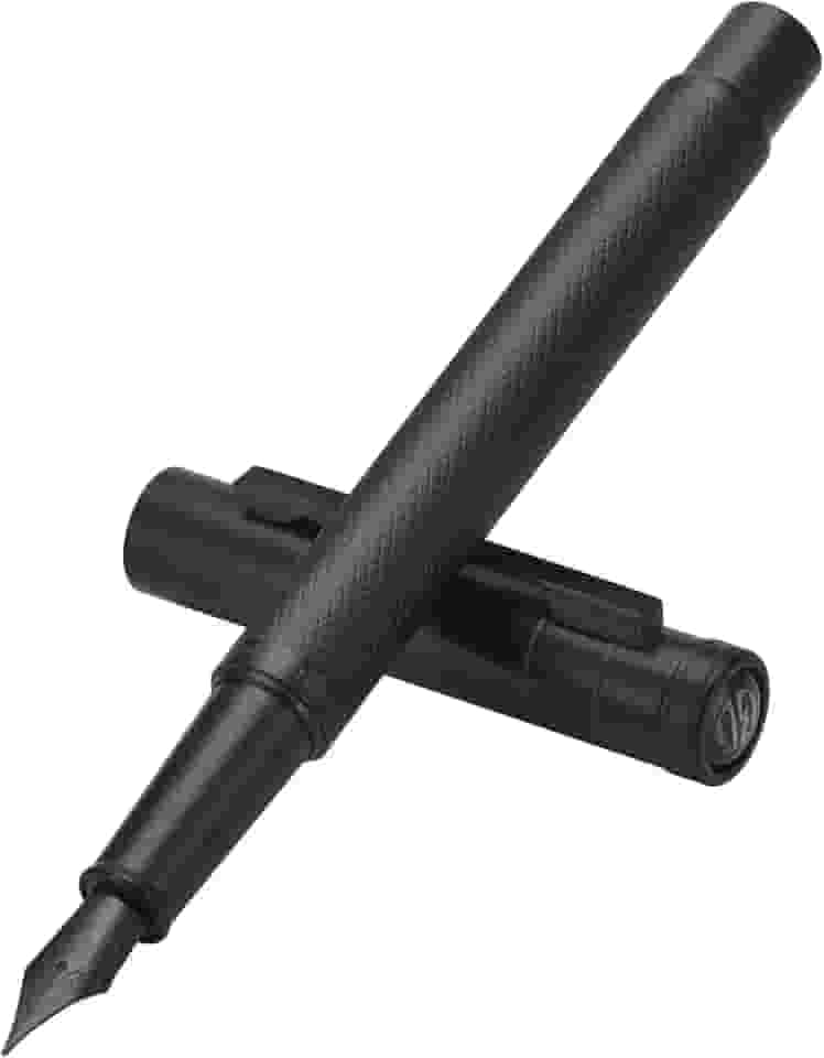 Hongdian Caneta Tinteiro Floresta Negra Ponta Fina, Black Fine Nib Fountain Pen Design Clássico com Conversor e Conjunto de Estojo para Canetas de Metal
