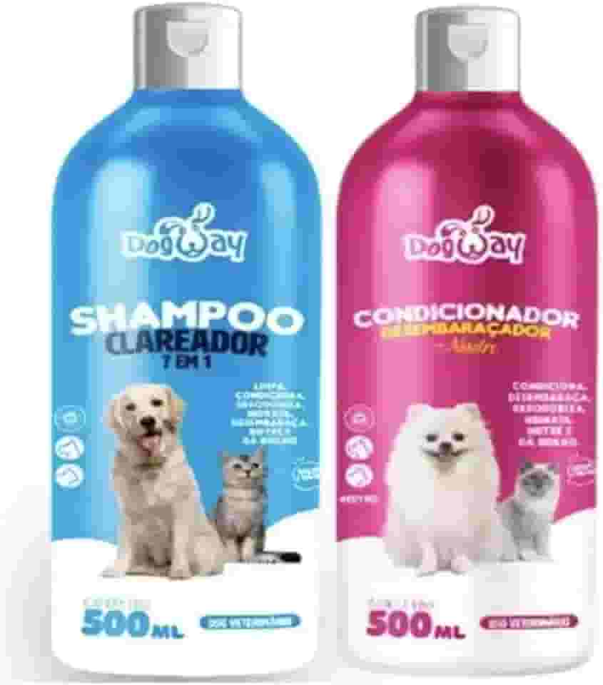 Kit Shampoo Clareador e Condicionador Premium para Cães e Gatos - Cod.4505/4506