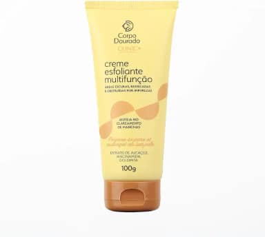 Corpo Dourado Esfoliante Creme para Áreas Escuras 100ml | Clareia e Ilumina | Niacinamida e Extrato de Alcaçuz