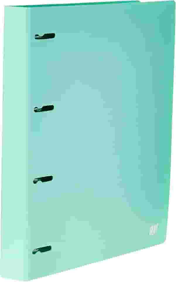 Fichário 4 Argolas A4, YES, R4EABCVD, Tons Pastel, com 96 Folhas e 5 Divisórias, Verde