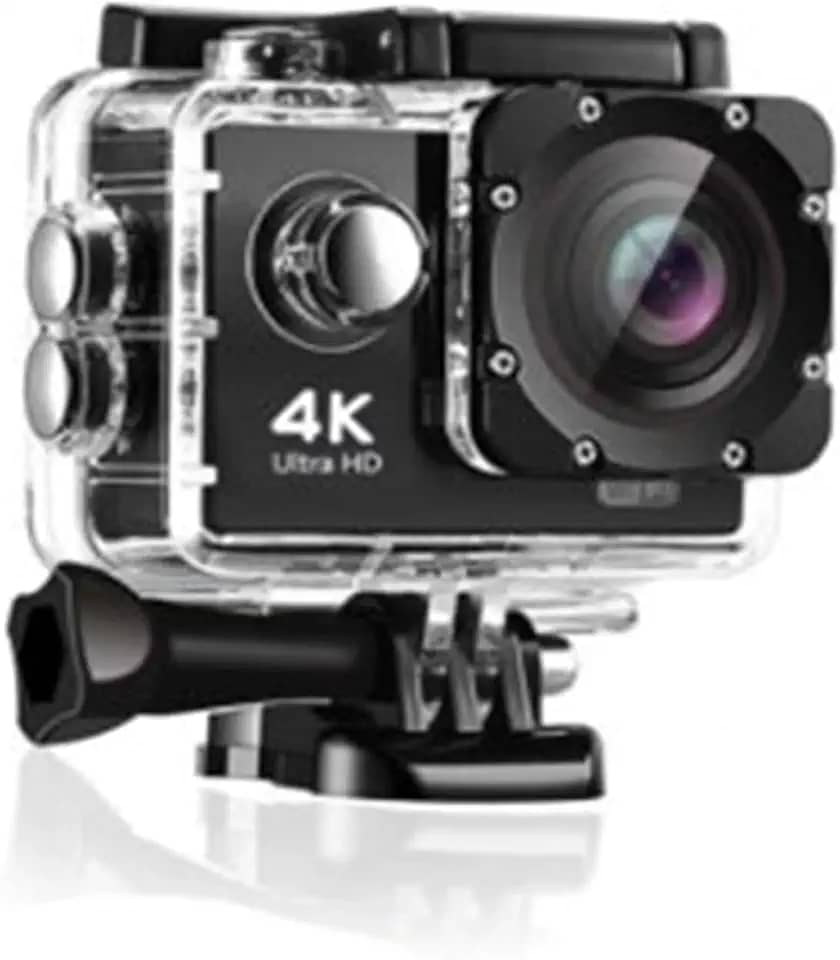 Câmera de Ação 4K Ultra HD com Wi-Fi – 16MP, à Prova d’Água + Acessórios para Esportes, Foto e Vídeo