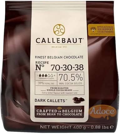 Gotas de Chocolate Meio Amargo 70,5% Cacau 70-30-38 400g - Callebaut