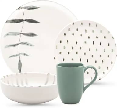 Oxford Aparelho De Jantar 16 Peças Flat Samambaia