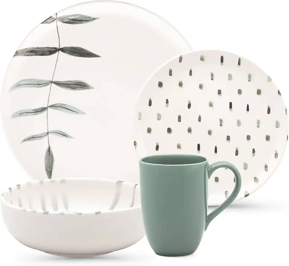 Oxford Aparelho De Jantar 16 Peças Flat Samambaia