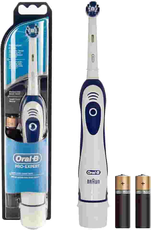 Escova de dentes Oral-B Pro Expert com bateria substituível 2 x pilhas AA e 1 x cabeça de escova limpa com precisão