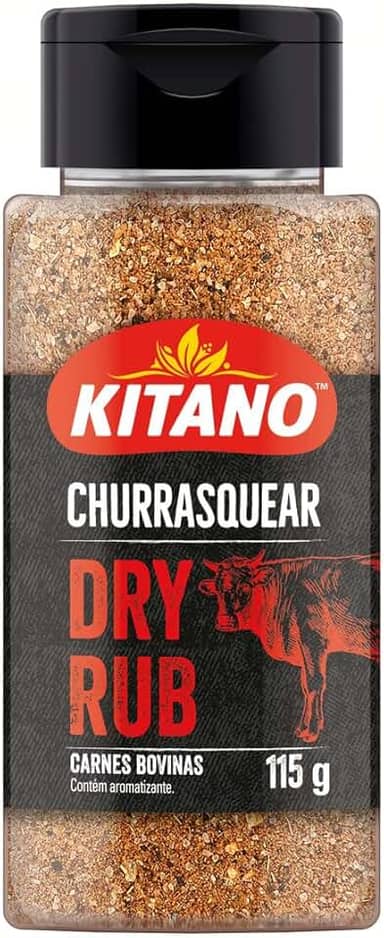 Tempero Dry Rub para Carne Bovina Kitano Churrasquear Frasco 115g