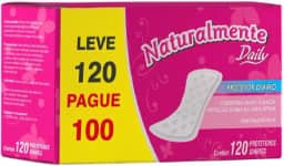 Naturalmente Absorvente Protetor Diario Leve 120 Branco 100 Unidades