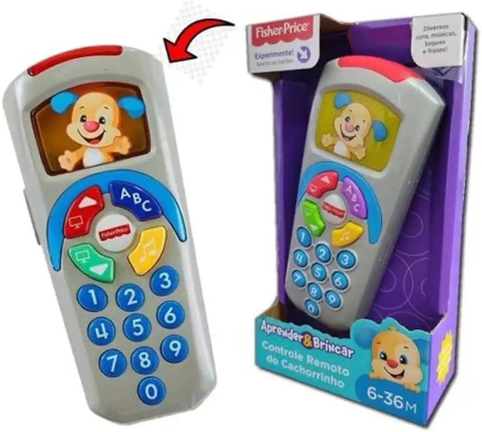 Fisher-Price, Controle Remoto do Cachorrinho, Estimula o Desenvolvimento, Brinquedo para Bebês, A partir 6 meses